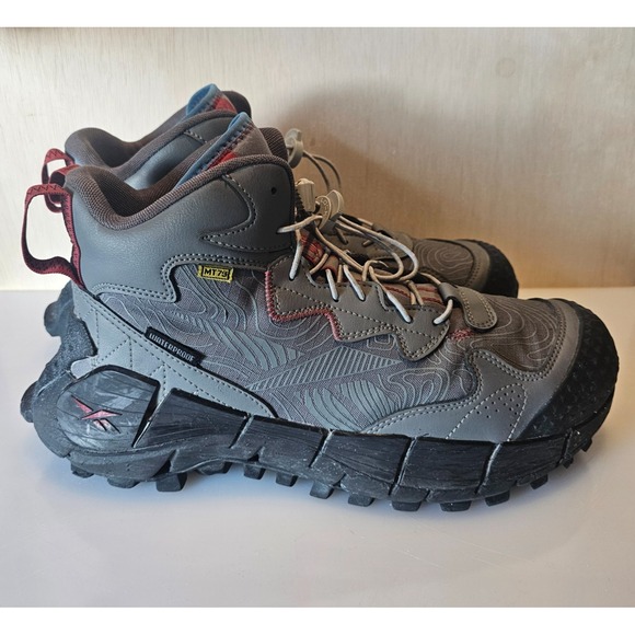 Reebok Mens Zig Kinetica Edge II Grey/Black Leather MetGuard Work Boots 12 W EUC main image 10